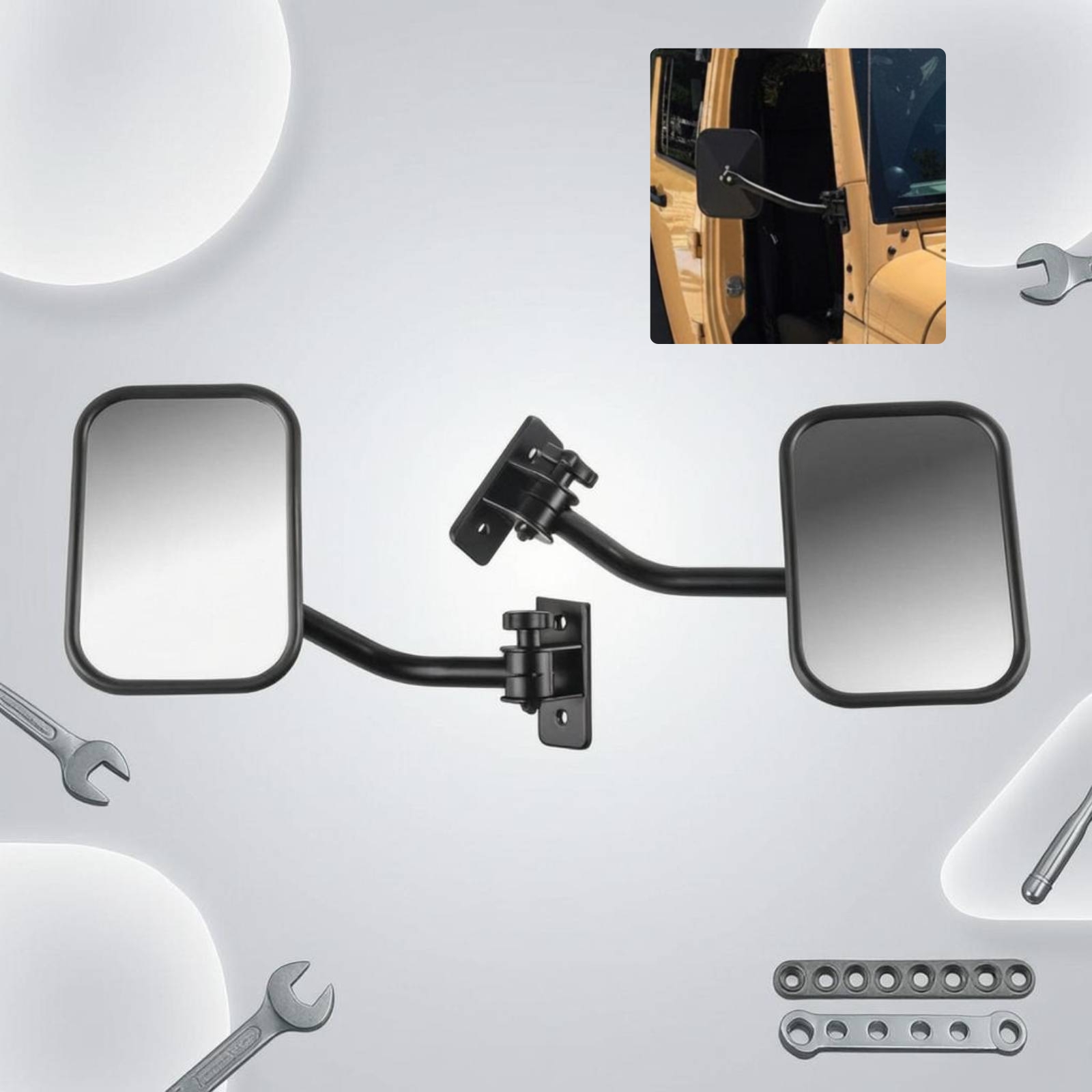 Glass Door Hinge - Espejo Retrovisor para Puerta de Vehículo