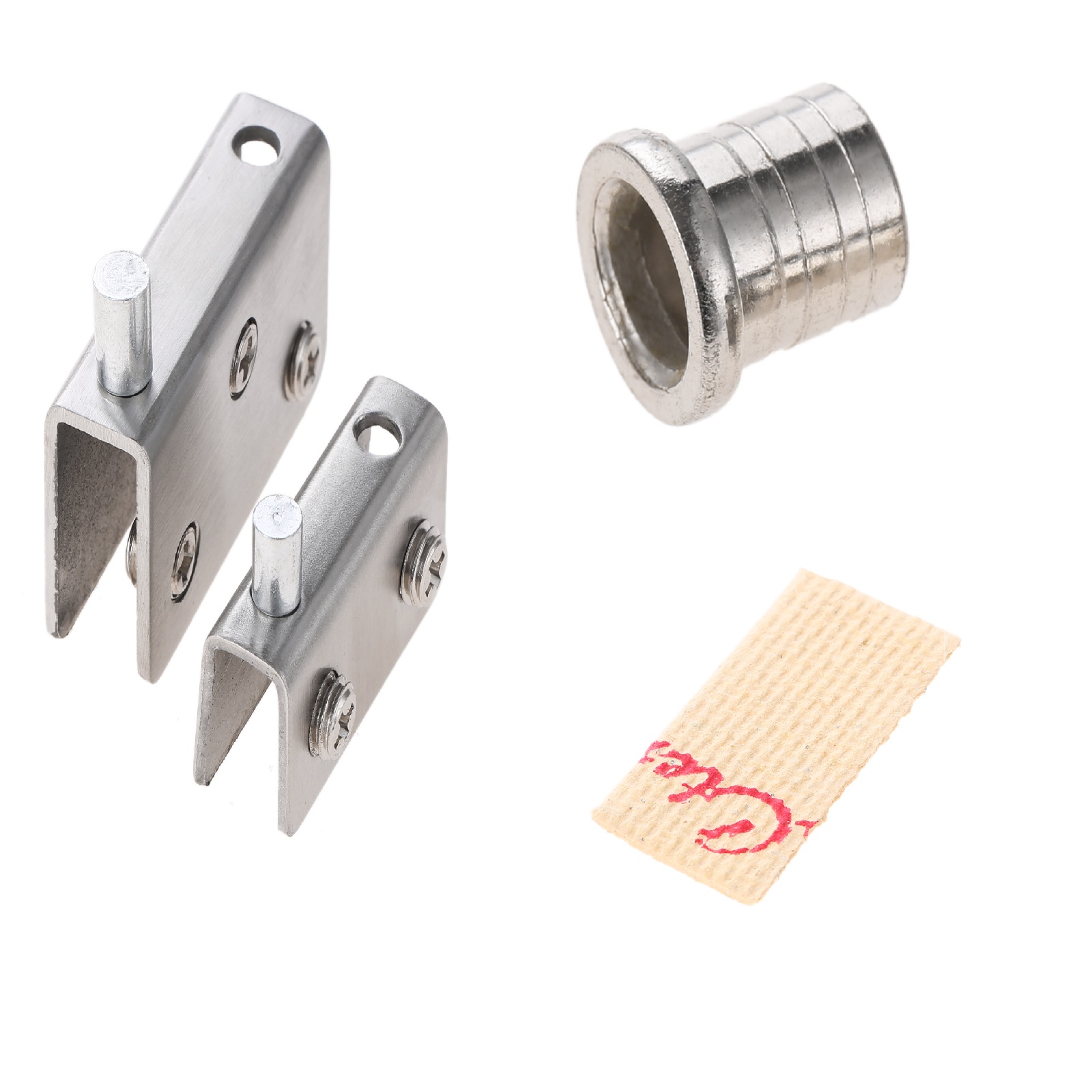 Glass Door Hinge - Bisagra pivotante con abrazadera para estante