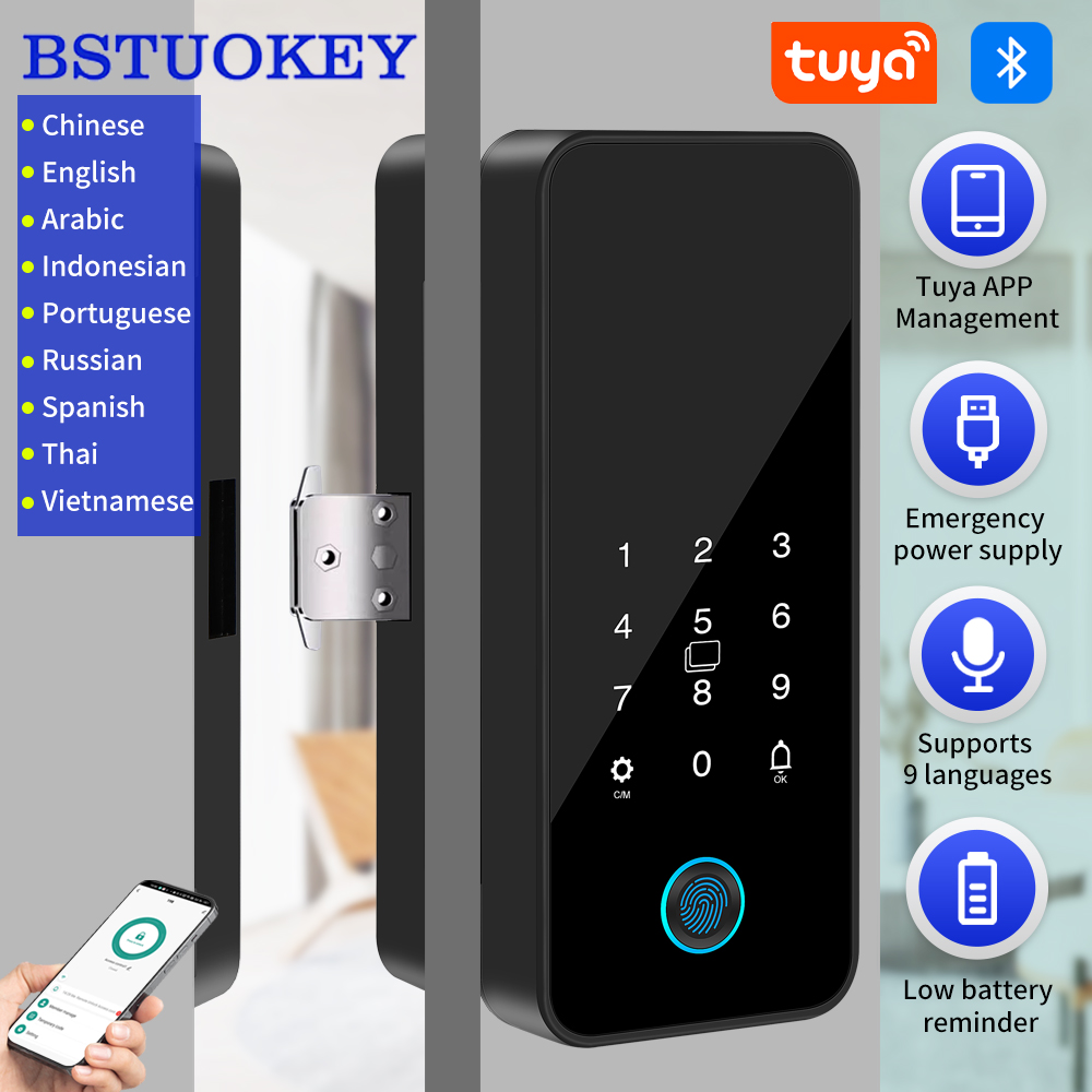 Tuya Smart Life-cerradura de p - Glass Door Hinge reseña y precio