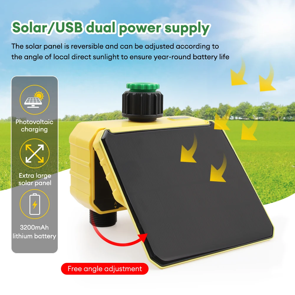 Temporizador solar WiFi, válvu - Timer Dual Outlet reseña y precio