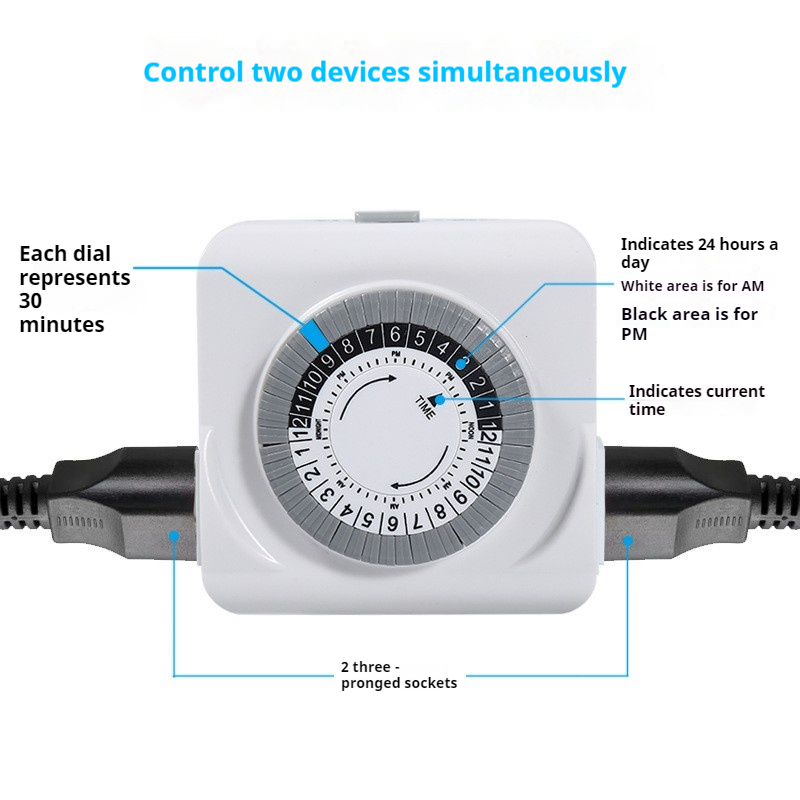 Enchufe Temporizador Mecánico  - Timer Dual Outlet reseña y precio